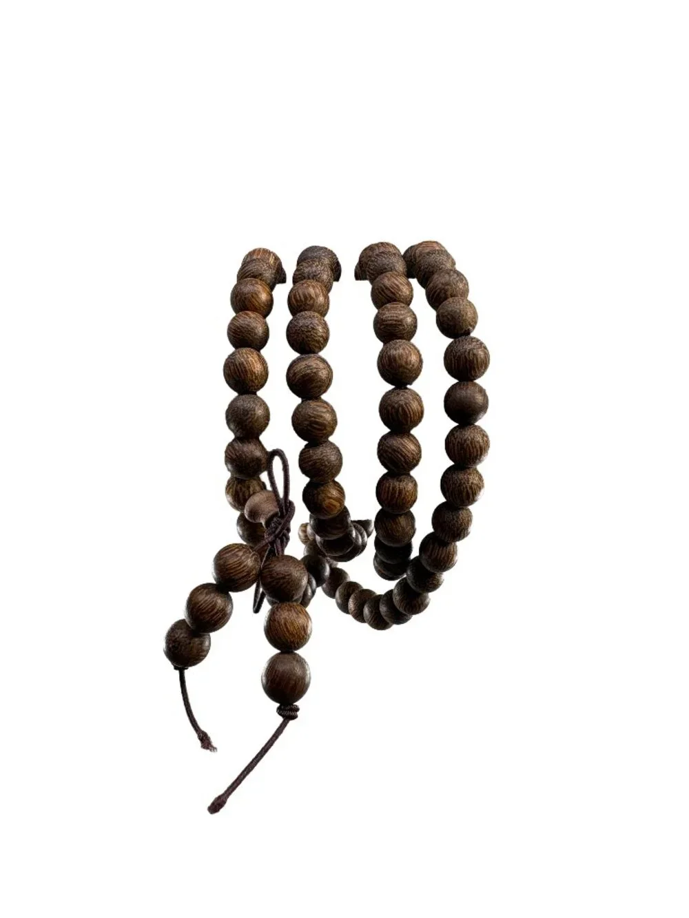Dark Agarwood Wood Mala Prayer 108 Beads Bracelet Necklace 8mm 30.5g